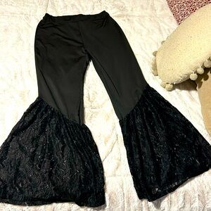Lace Bellbottom Pants